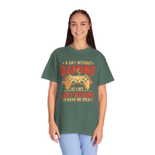 A Day Without Gaming Is Like Just Kidding I Have No Idea T-Shirt – Funny Gamer Controller Tee for Video Game Lovers & Gamers. - Image 12