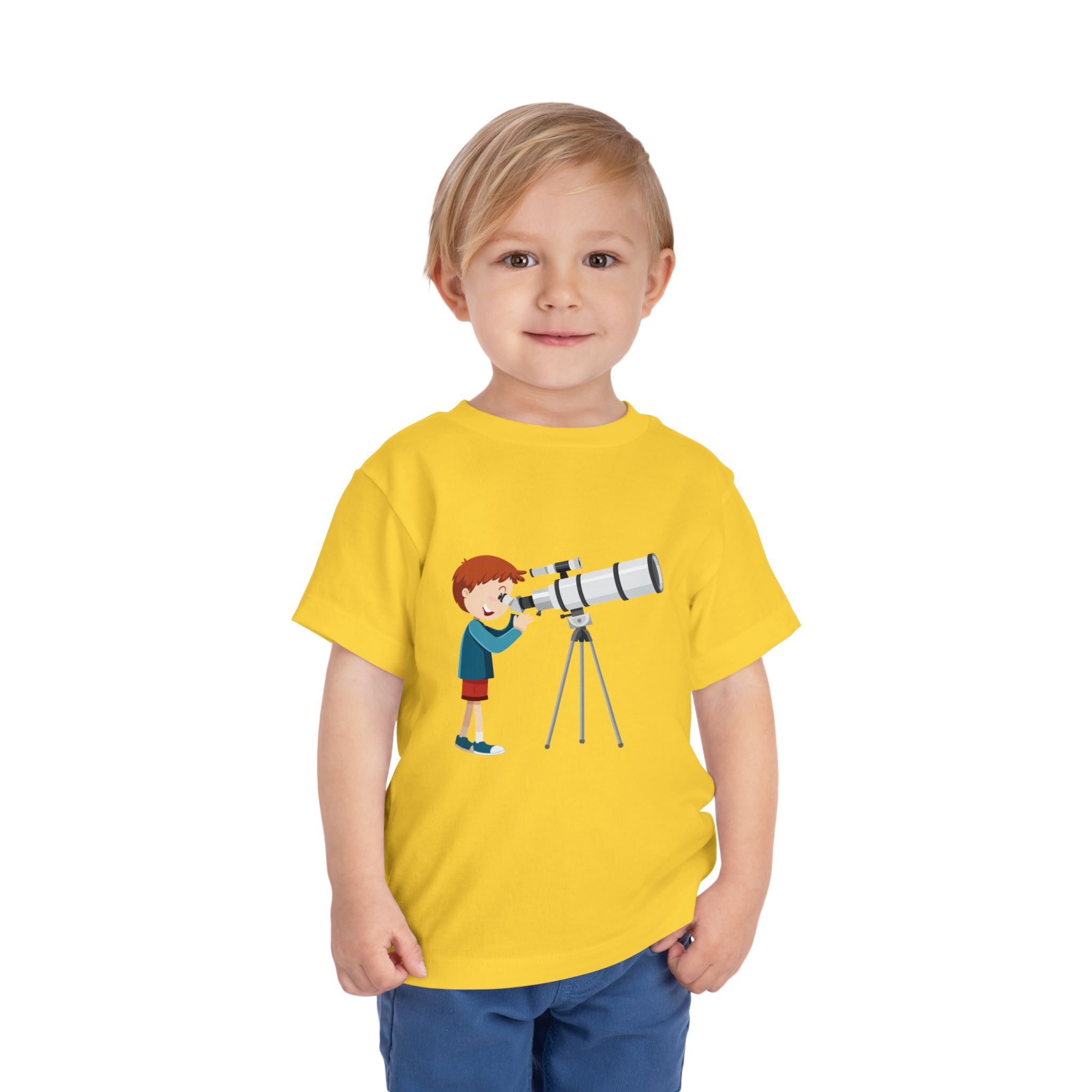 Little Astronomer Telescope Toddler T-Shirt – Cute Space Science Graphic Tee for Kids, Boys & Girls. - Image 14