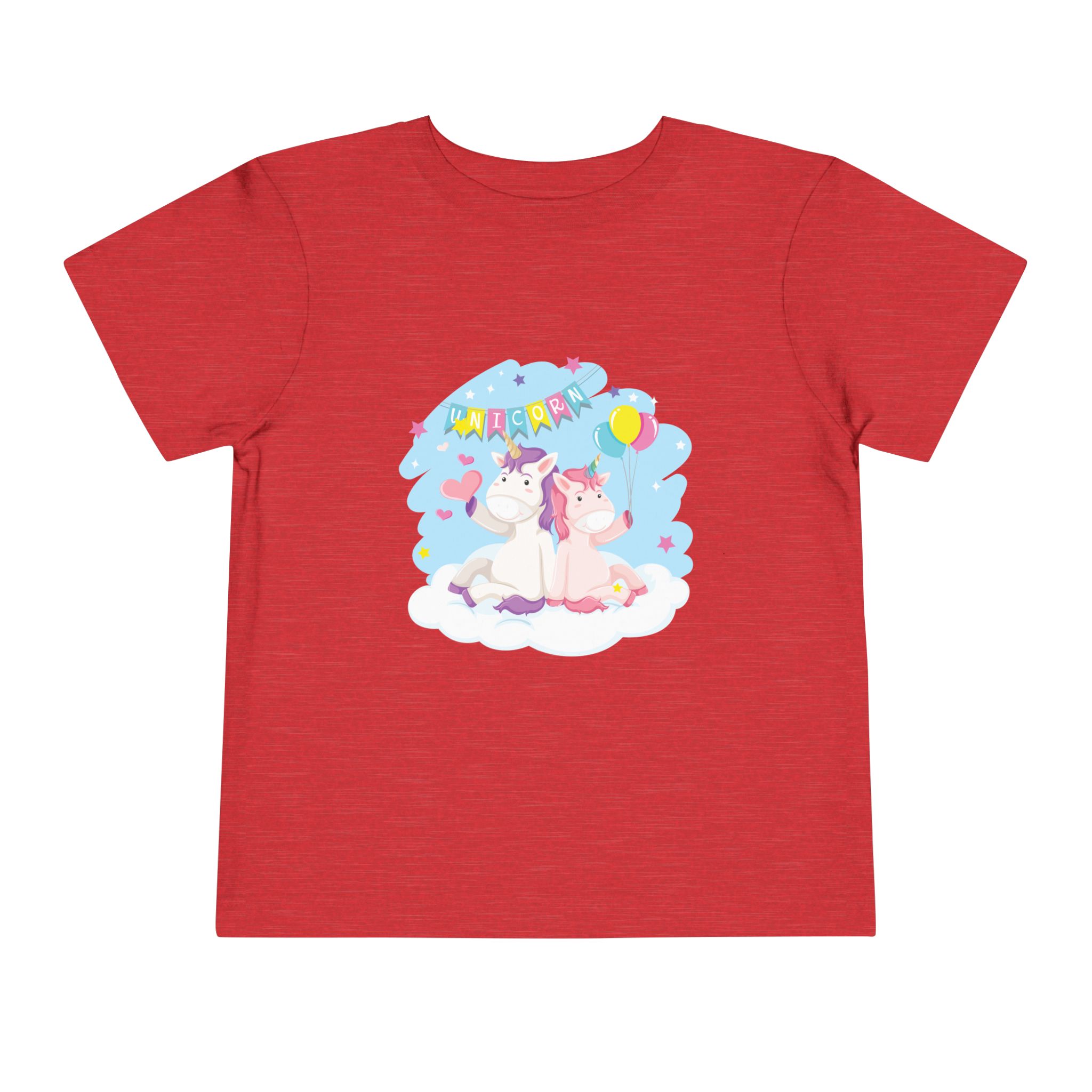 Cute Unicorn Friends on Cloud Toddler T-Shirt – Adorable Birthday Graphic Tee for Kids, Boys & Girls. - Image 21