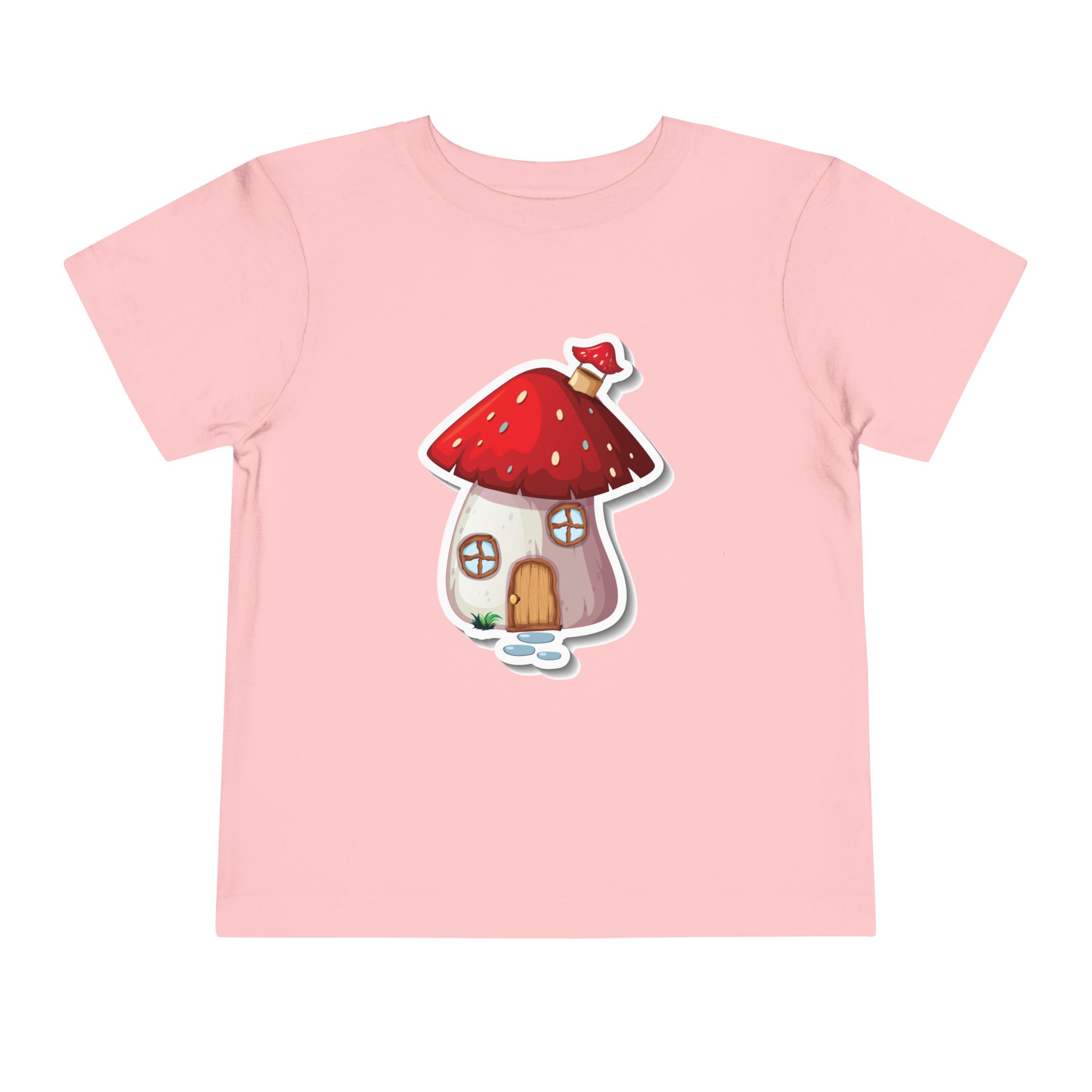 Cute Red Mushroom House Toddler T-Shirt – Adorable Cottage Graphic Tee for Kids, Boys & Girls. - Image 21