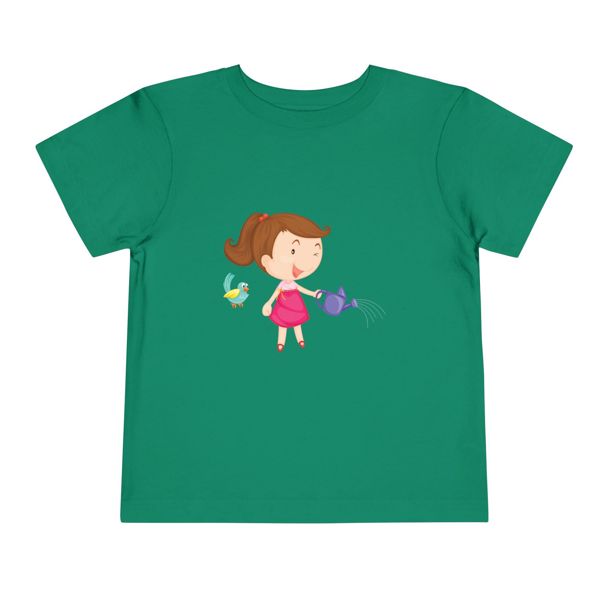 Cute Girl Watering Birds Toddler T-Shirt – Adorable Nature Garden Graphic Tee for Kids, Boys & Girls. - Image 9