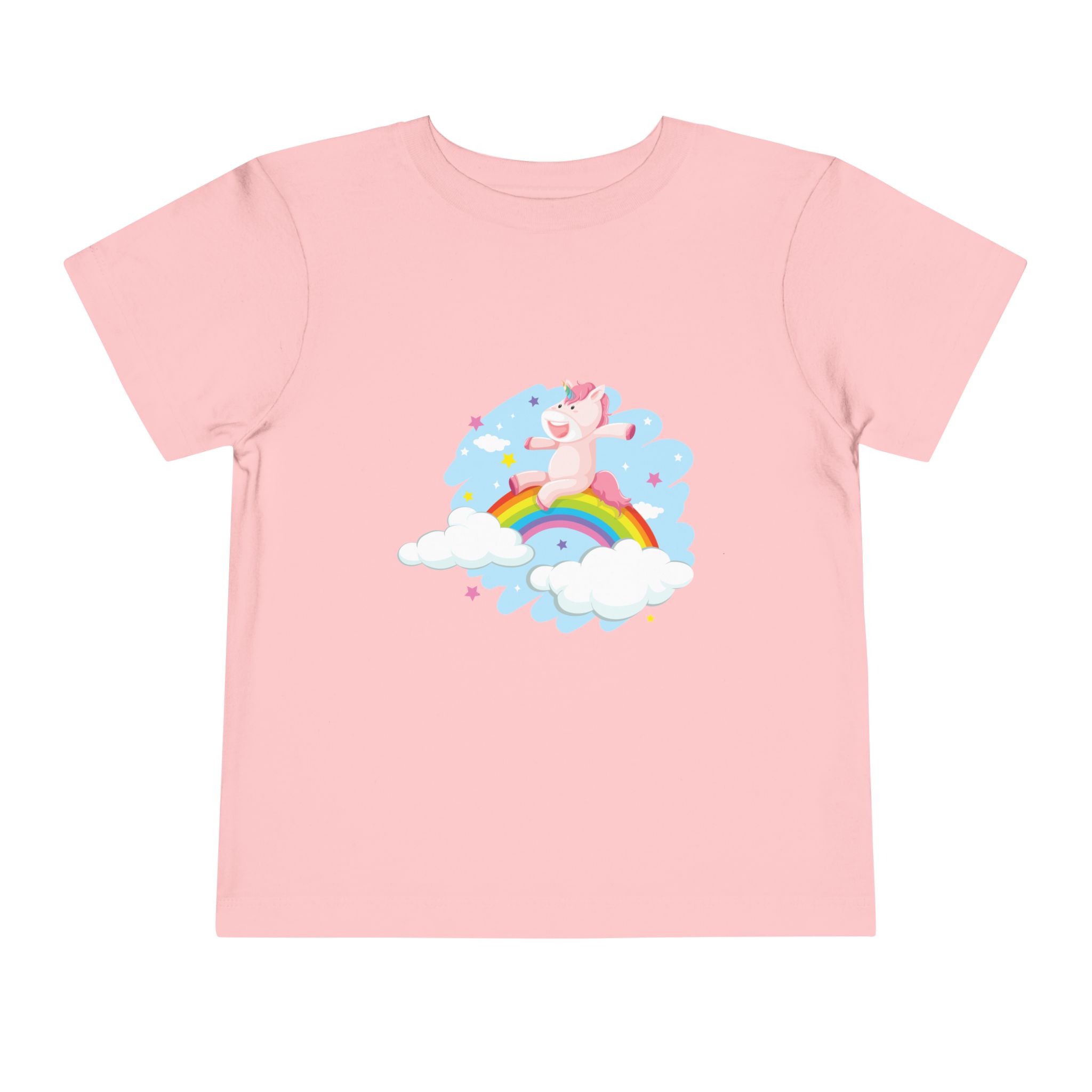 Cute Pink Unicorn on Rainbow Cloud Toddler T-Shirt – Adorable Fantasy Graphic Tee for Kids, Boys & Girls. - Image 21