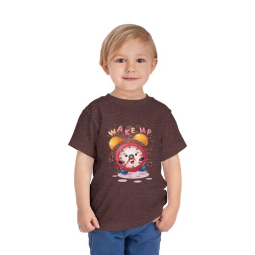 Wake Up Alarm Clock Toddler T-Shirt – Cute Morning Cartoon Graphic Tee for Kids, Boys & Girls. - Image 18