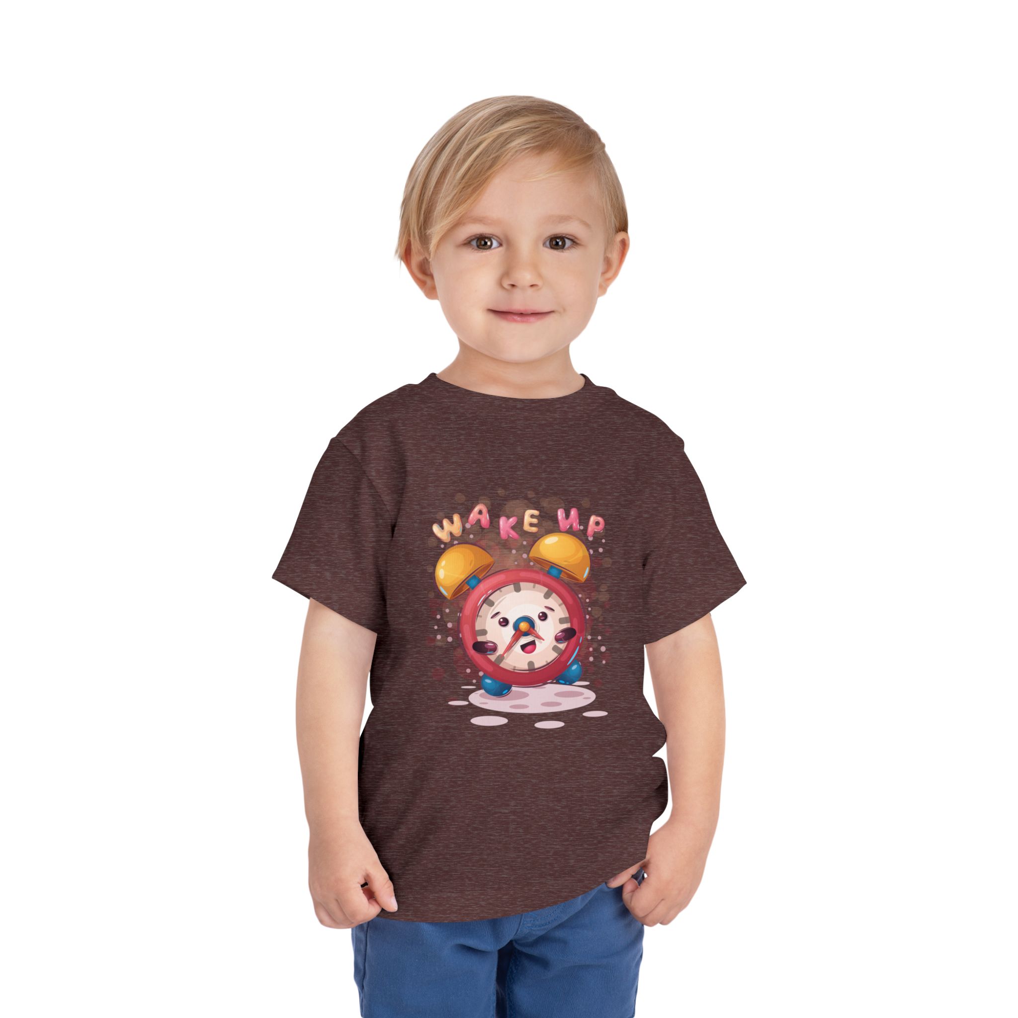 Wake Up Alarm Clock Toddler T-Shirt – Cute Morning Cartoon Graphic Tee for Kids, Boys & Girls. - Image 18