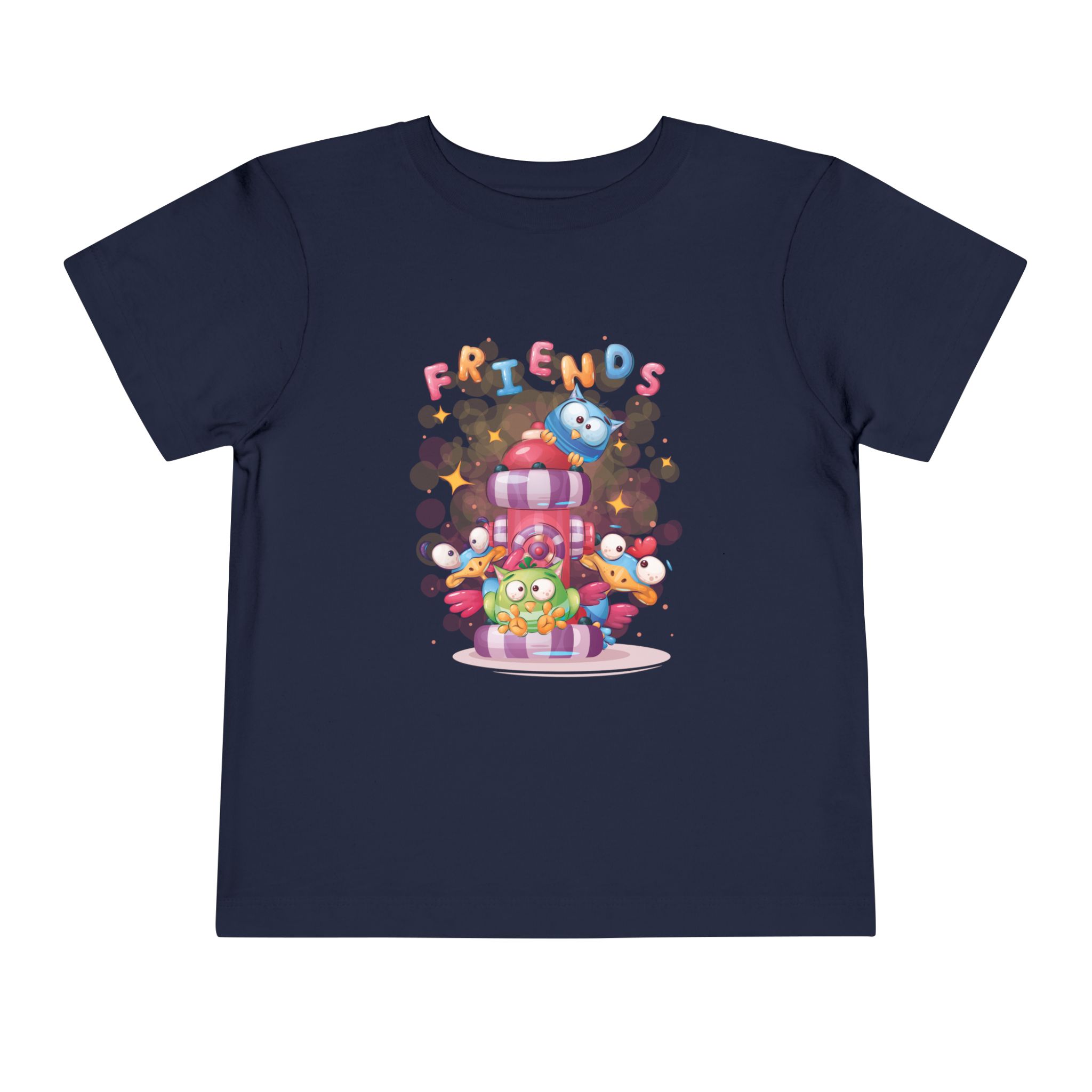 Friends Stack Cartoon Animals Toddler T-Shirt – Cute Colorful Animal Graphic Tee for Kids, Boys & Girls. - Image 17