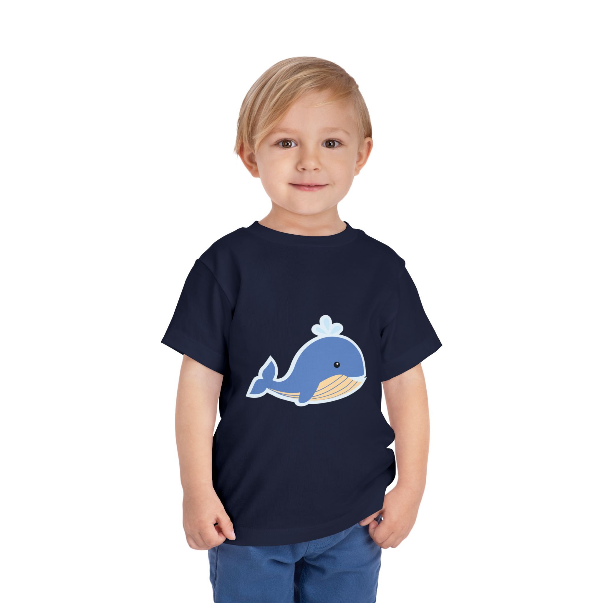 Cute Blue Whale Toddler T-Shirt – Cartoon Ocean Animal Graphic Tee for Kids, Boys & Girls. - Image 18
