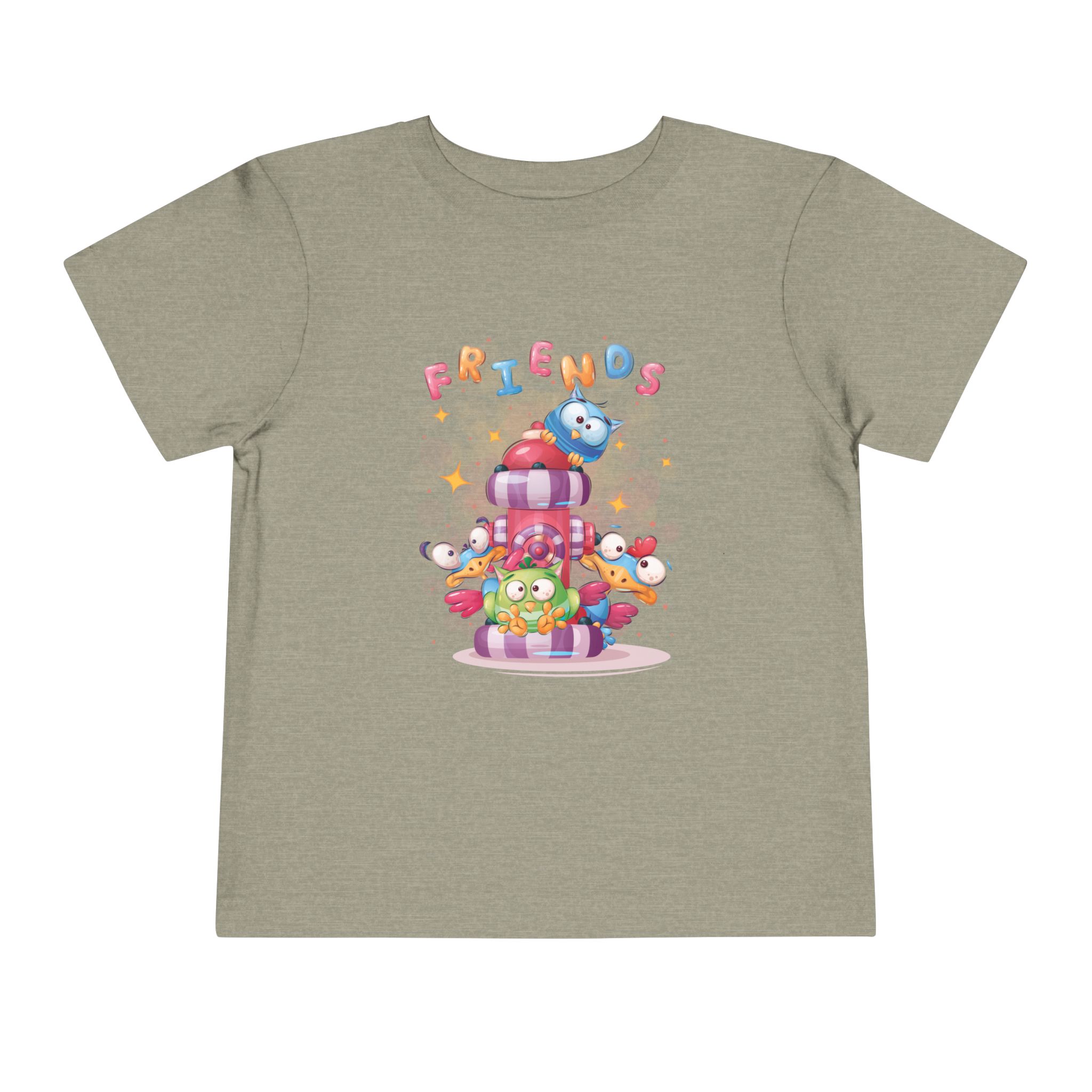 Friends Stack Cartoon Animals Toddler T-Shirt – Cute Colorful Animal Graphic Tee for Kids, Boys & Girls. - Image 13