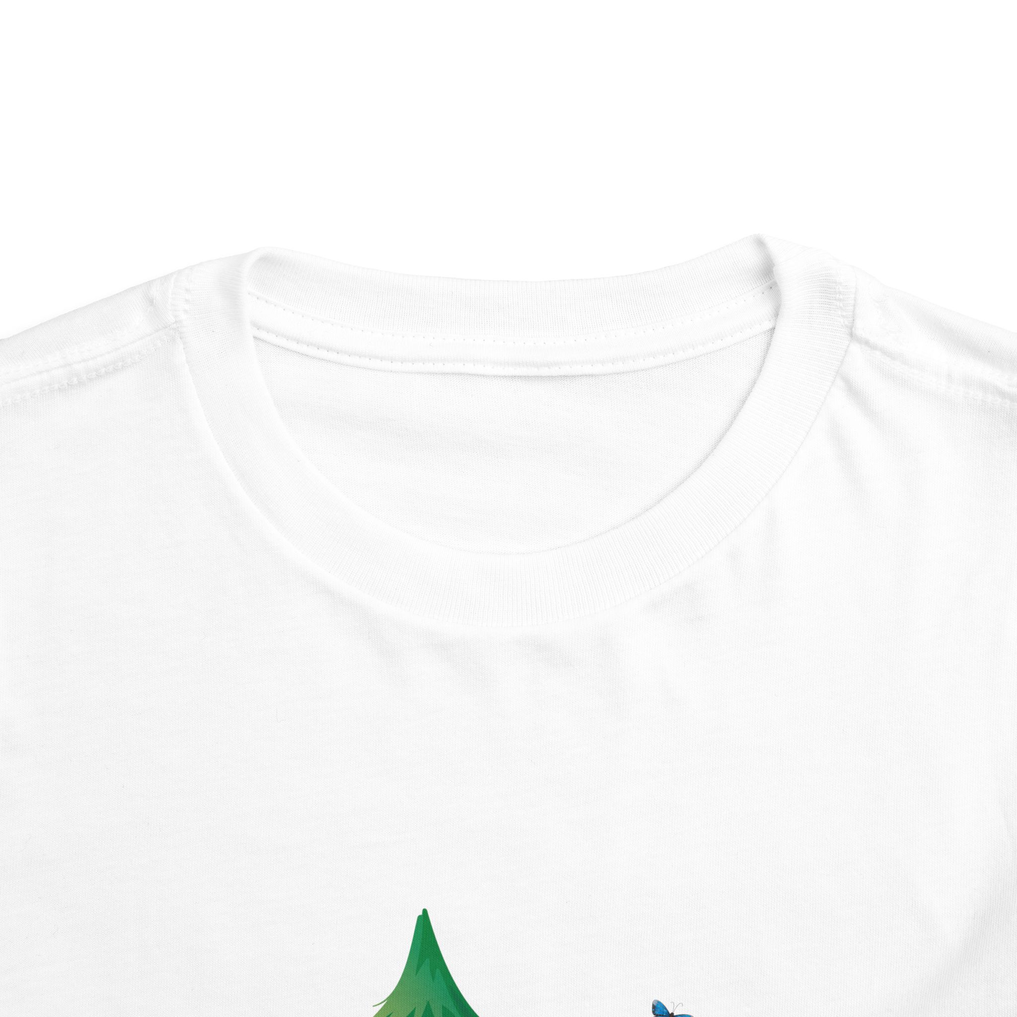 Playful Girl Riding Elephant Toddler T-Shirt – Cute Forest Adventure Graphic Tee for Kids & Toddlers. - Image 7