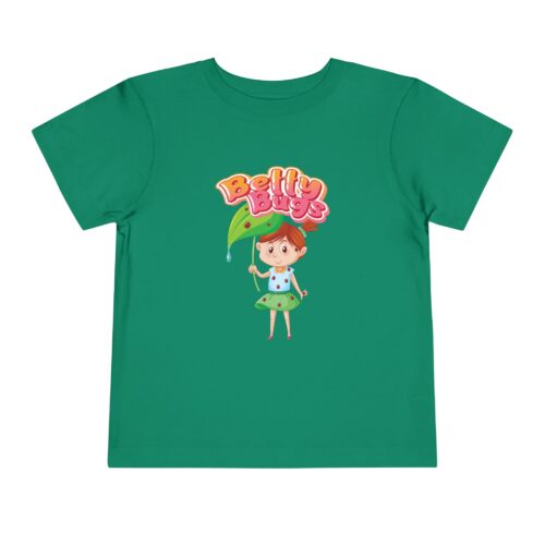 Betty Bug Toddler T-Shirt – Cute Girl Leaf Umbrella Graphic Tee for Kids & Little Girls. - Image 13
