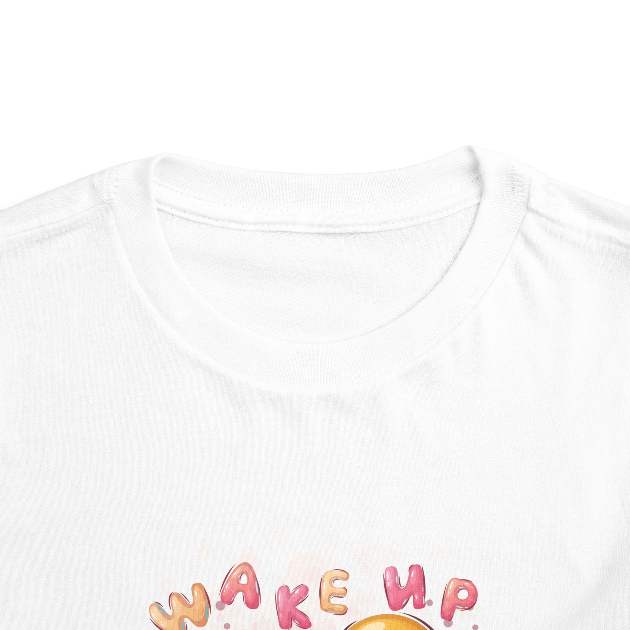 Wake Up Alarm Clock Toddler T-Shirt – Cute Morning Cartoon Graphic Tee for Kids, Boys & Girls. - Image 3