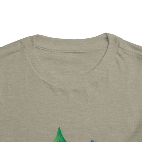 Playful Girl Riding Elephant Toddler T-Shirt – Cute Forest Adventure Graphic Tee for Kids & Toddlers. - Image 3