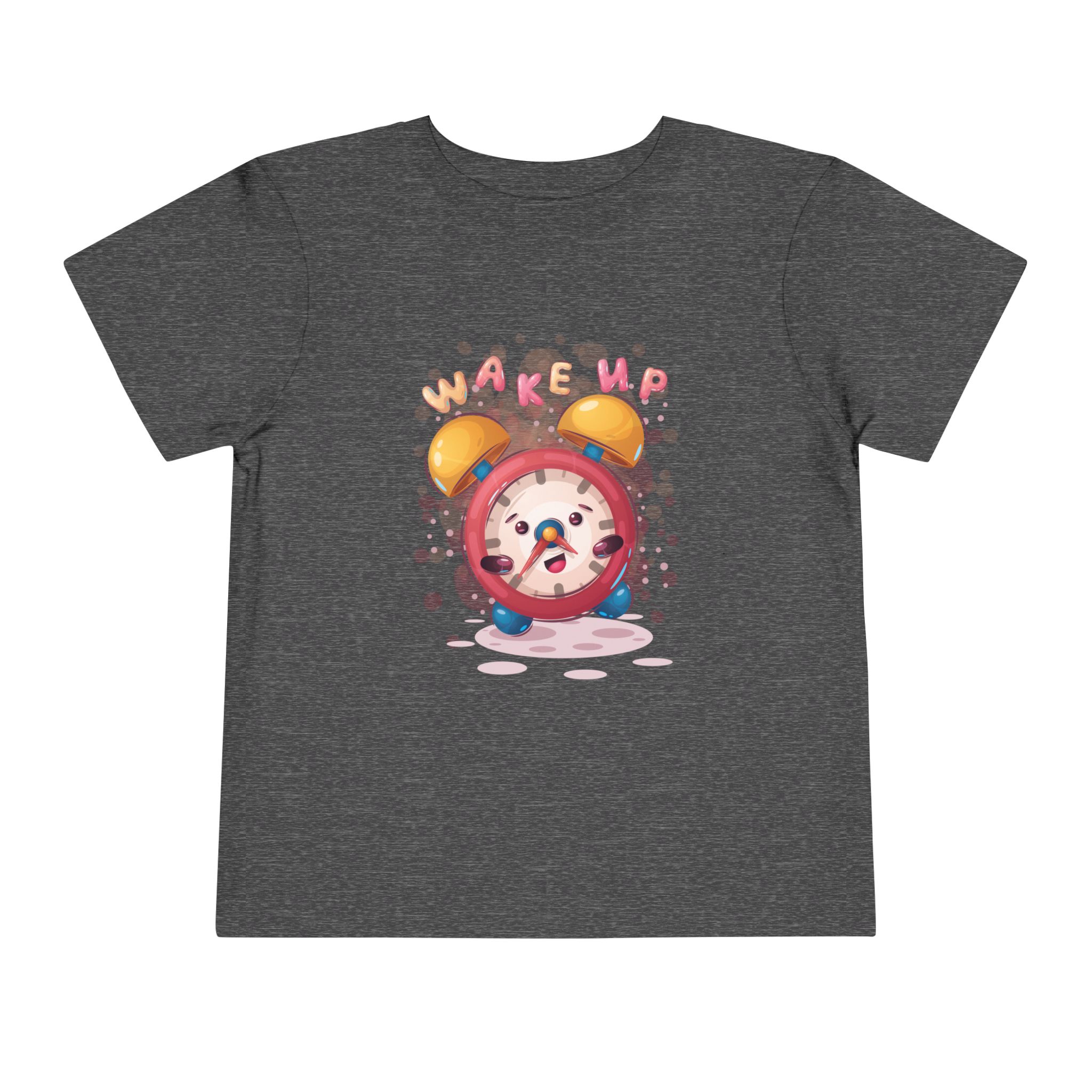 Wake Up Alarm Clock Toddler T-Shirt – Cute Morning Cartoon Graphic Tee for Kids, Boys & Girls. - Image 13
