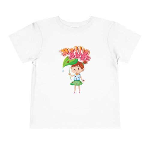Betty Bug Toddler T-Shirt – Cute Girl Leaf Umbrella Graphic Tee for Kids & Little Girls. - Image 5