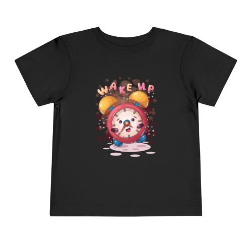Wake Up Alarm Clock Toddler T-Shirt – Cute Morning Cartoon Graphic Tee for Kids, Boys & Girls. - Image 5