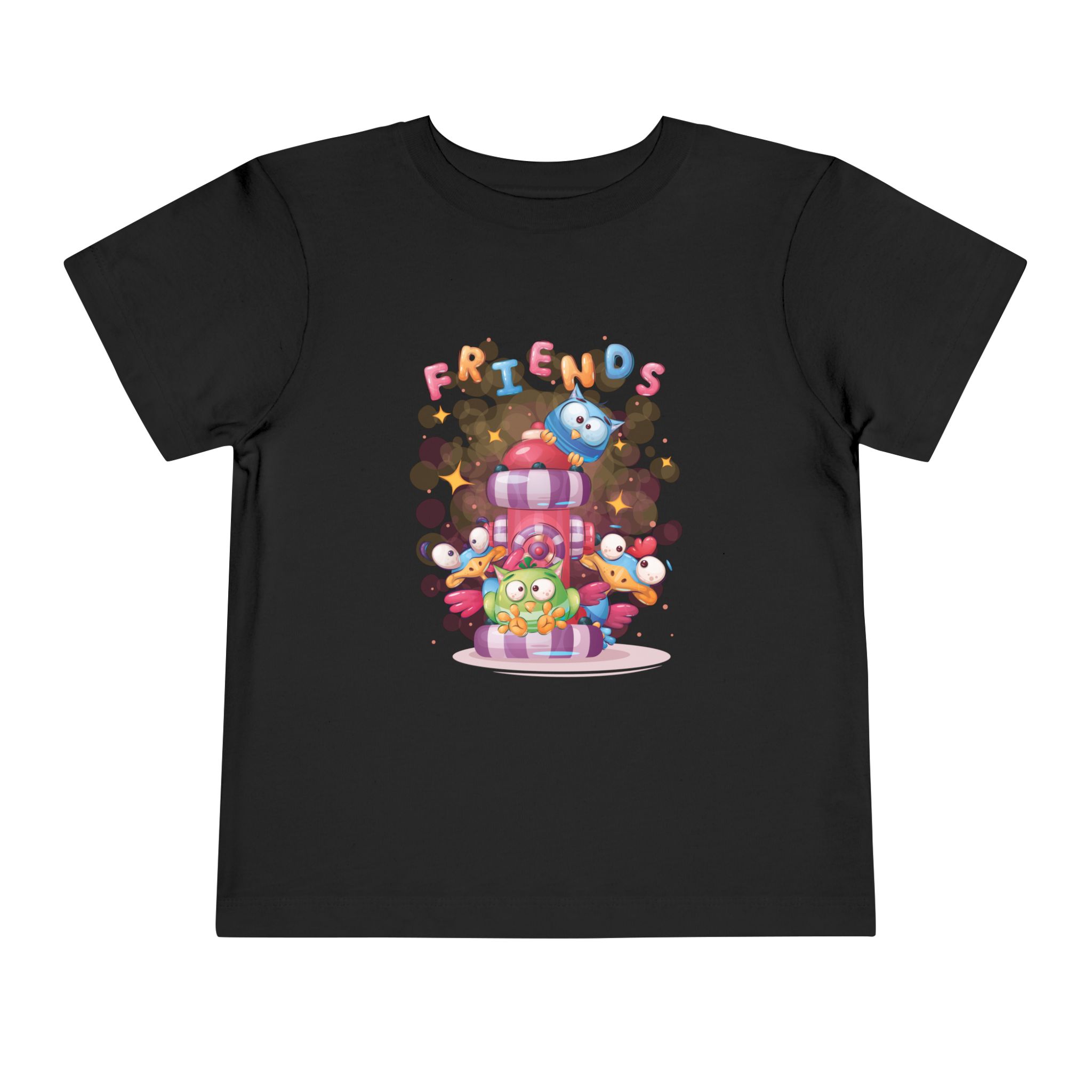 Friends Stack Cartoon Animals Toddler T-Shirt – Cute Colorful Animal Graphic Tee for Kids, Boys & Girls. - Image 9