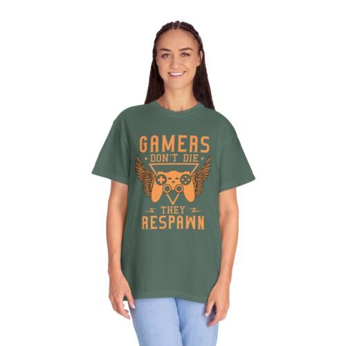 Gamers Don’t Die They Respawn T-Shirt – Funny Gaming Graphic Tee for Gamers, Retro Vibes & Playful Attitude. - Image 35
