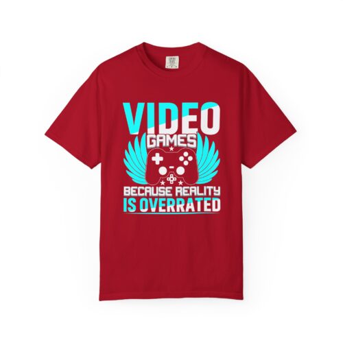 Video Games Because Reality Is Overrated T-Shirt – Funny Gaming Graphic Tee for Escape, Humor & Gamer Lifestyle. - Image 49