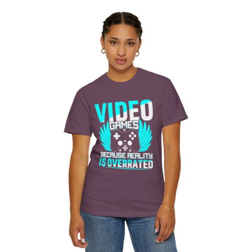 Video Games Because Reality Is Overrated T-Shirt – Funny Gaming Graphic Tee for Escape, Humor & Gamer Lifestyle. - Image 44