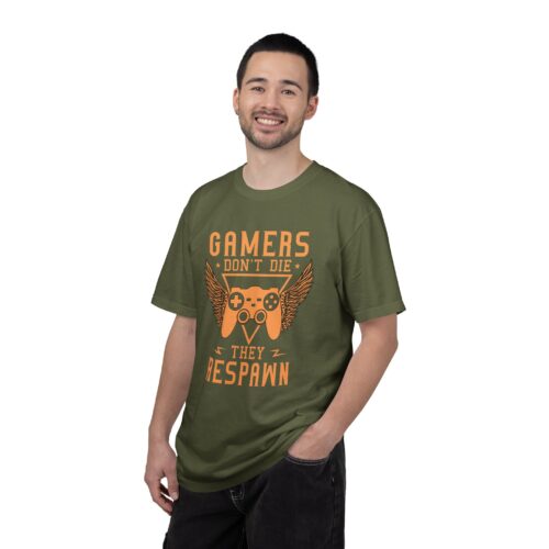 Gamers Don’t Die They Respawn T-Shirt – Funny Gaming Graphic Tee for Gamers, Retro Vibes & Playful Attitude. - Image 42