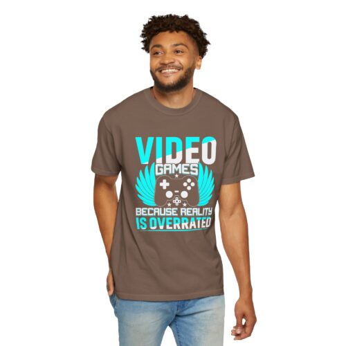 Video Games Because Reality Is Overrated T-Shirt – Funny Gaming Graphic Tee for Escape, Humor & Gamer Lifestyle. - Image 14