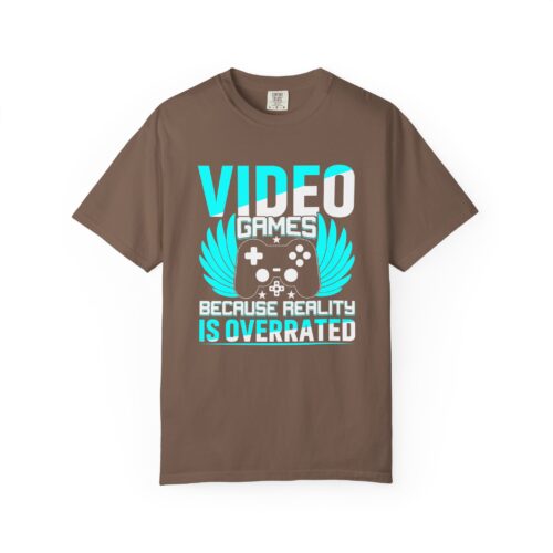 Video Games Because Reality Is Overrated T-Shirt – Funny Gaming Graphic Tee for Escape, Humor & Gamer Lifestyle. - Image 9