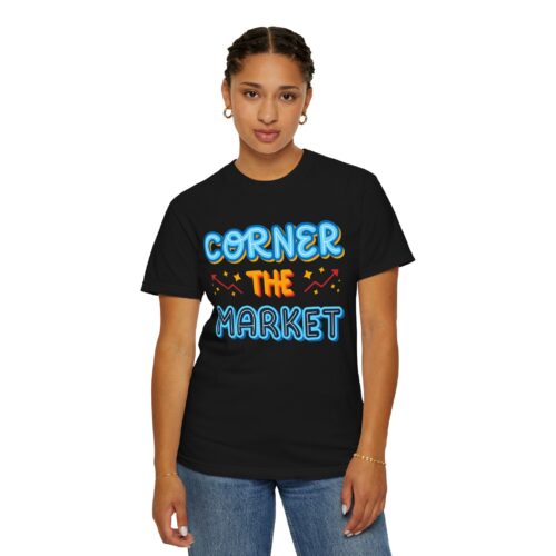Corner the Market T-Shirt – Retro Neon Graphic Tee for Ambition, Hustle & Bold Business Vibes. - Image 4