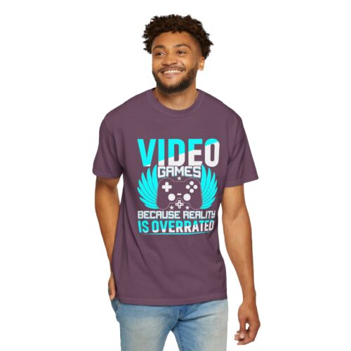 Video Games Because Reality Is Overrated T-Shirt – Funny Gaming Graphic Tee for Escape, Humor & Gamer Lifestyle. - Image 46