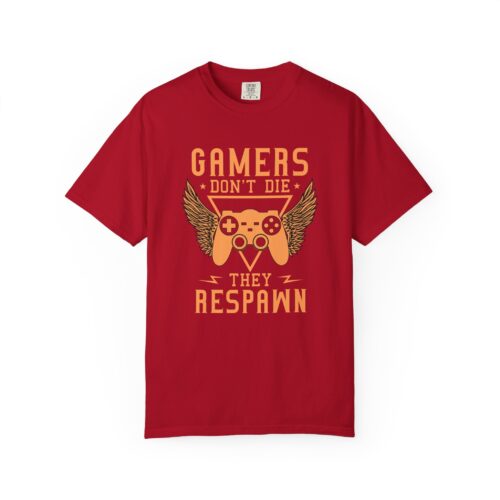Gamers Don’t Die They Respawn T-Shirt – Funny Gaming Graphic Tee for Gamers, Retro Vibes & Playful Attitude. - Image 25