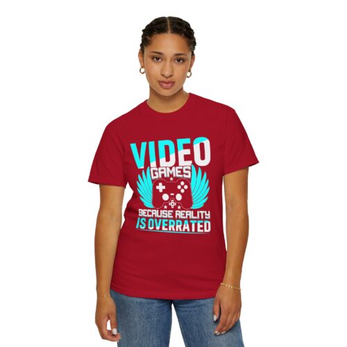 Video Games Because Reality Is Overrated T-Shirt – Funny Gaming Graphic Tee for Escape, Humor & Gamer Lifestyle. - Image 52