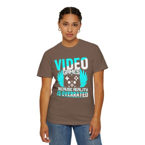 Video Games Because Reality Is Overrated T-Shirt – Funny Gaming Graphic Tee for Escape, Humor & Gamer Lifestyle. - Image 12