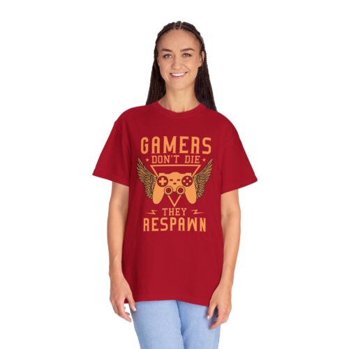 Gamers Don’t Die They Respawn T-Shirt – Funny Gaming Graphic Tee for Gamers, Retro Vibes & Playful Attitude. - Image 27