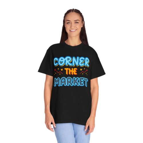 Corner the Market T-Shirt – Retro Neon Graphic Tee for Ambition, Hustle & Bold Business Vibes. - Image 3