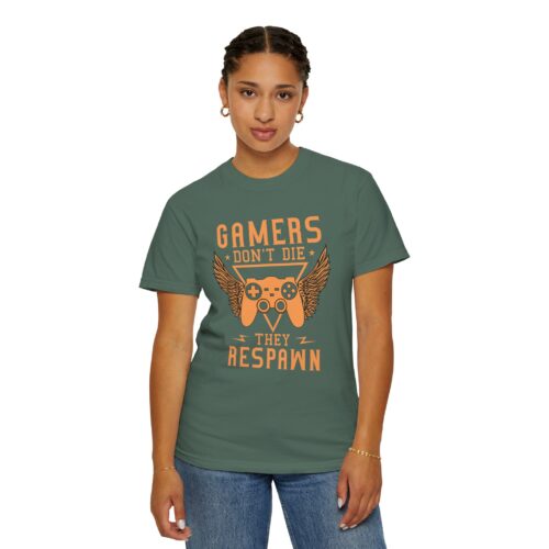 Gamers Don’t Die They Respawn T-Shirt – Funny Gaming Graphic Tee for Gamers, Retro Vibes & Playful Attitude. - Image 36