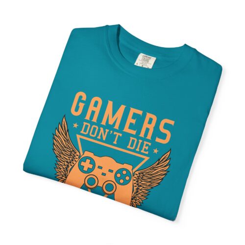 Gamers Don’t Die They Respawn T-Shirt – Funny Gaming Graphic Tee for Gamers, Retro Vibes & Playful Attitude. - Image 55