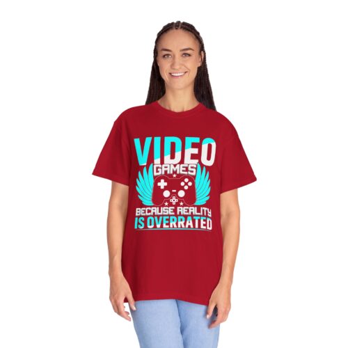 Video Games Because Reality Is Overrated T-Shirt – Funny Gaming Graphic Tee for Escape, Humor & Gamer Lifestyle. - Image 51