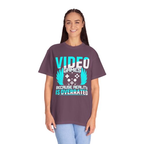 Video Games Because Reality Is Overrated T-Shirt – Funny Gaming Graphic Tee for Escape, Humor & Gamer Lifestyle. - Image 43
