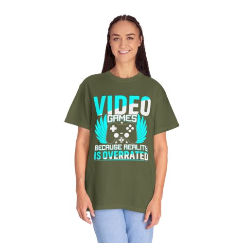 Video Games Because Reality Is Overrated T-Shirt – Funny Gaming Graphic Tee for Escape, Humor & Gamer Lifestyle. - Image 19