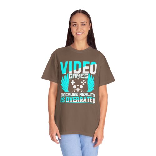 Video Games Because Reality Is Overrated T-Shirt – Funny Gaming Graphic Tee for Escape, Humor & Gamer Lifestyle. - Image 11