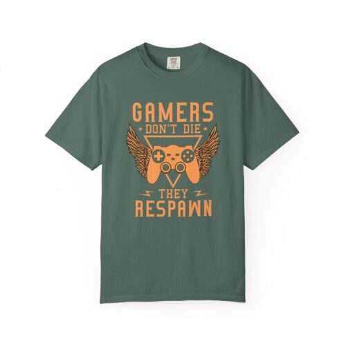 Gamers Don’t Die They Respawn T-Shirt – Funny Gaming Graphic Tee for Gamers, Retro Vibes & Playful Attitude. - Image 33