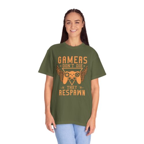 Gamers Don’t Die They Respawn T-Shirt – Funny Gaming Graphic Tee for Gamers, Retro Vibes & Playful Attitude. - Image 43