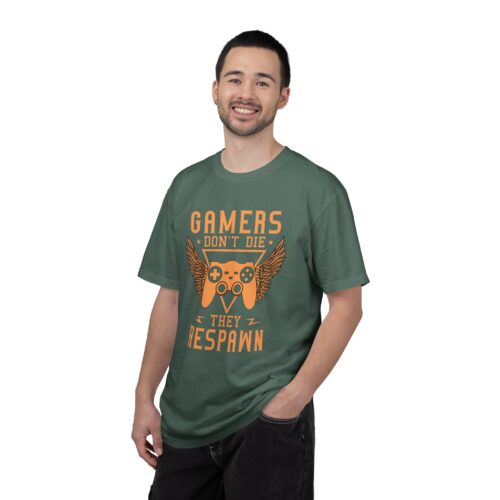 Gamers Don’t Die They Respawn T-Shirt – Funny Gaming Graphic Tee for Gamers, Retro Vibes & Playful Attitude. - Image 34