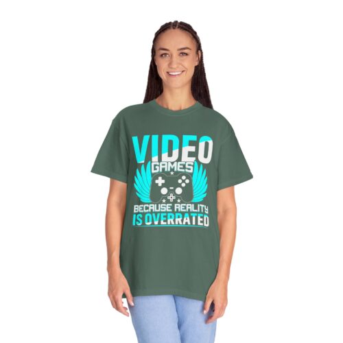 Video Games Because Reality Is Overrated T-Shirt – Funny Gaming Graphic Tee for Escape, Humor & Gamer Lifestyle. - Image 27
