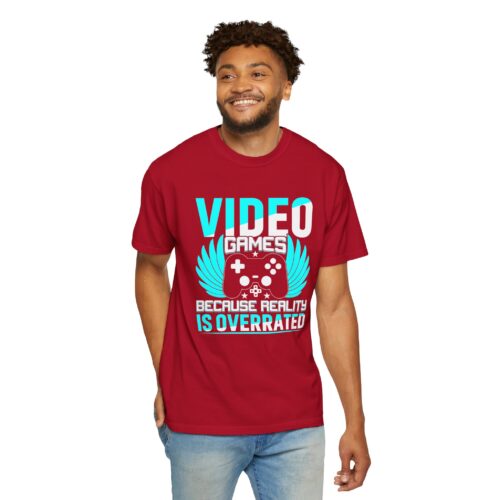 Video Games Because Reality Is Overrated T-Shirt – Funny Gaming Graphic Tee for Escape, Humor & Gamer Lifestyle. - Image 54