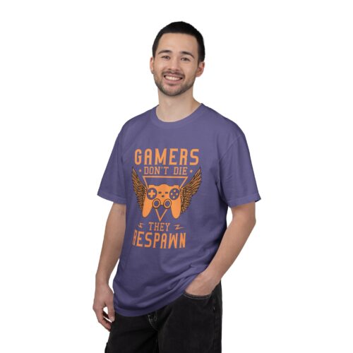 Gamers Don’t Die They Respawn T-Shirt – Funny Gaming Graphic Tee for Gamers, Retro Vibes & Playful Attitude. - Image 10