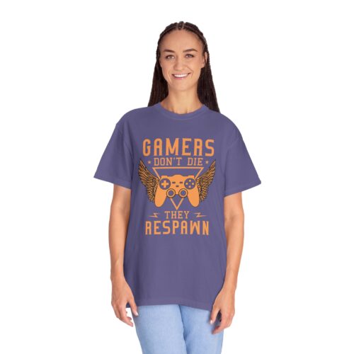 Gamers Don’t Die They Respawn T-Shirt – Funny Gaming Graphic Tee for Gamers, Retro Vibes & Playful Attitude. - Image 11