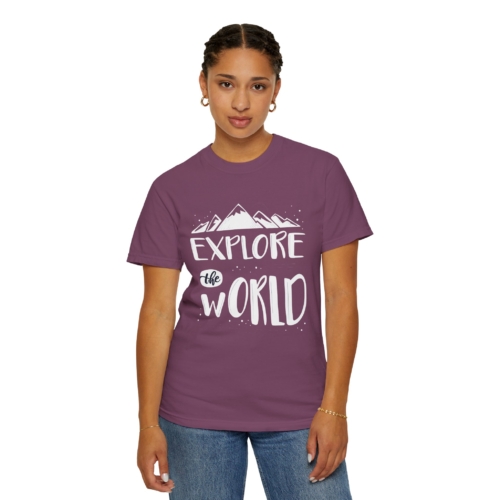 Explore The World T-Shirt – Adventure Mountain Travel Graphic Tee for Nature Lovers, Fun Outdoor Wear & Perfect Gift Giving. - Image 4