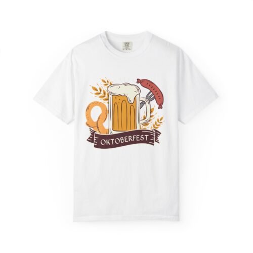 Oktoberfest Beer & Pretzel T-Shirt – Fun Oktoberfest Celebration Graphic Tee for Men, Festival Party Wear & Gift Giving. - Image 1