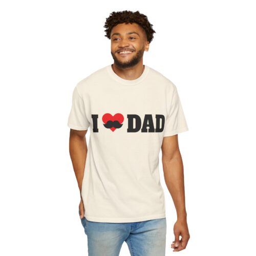 “I love Dad” Mustache T-Shirt – Cute Father’s Day Graphic Tee for Dads, Perfect Gift Giving & Celebration Wear. - Image 14