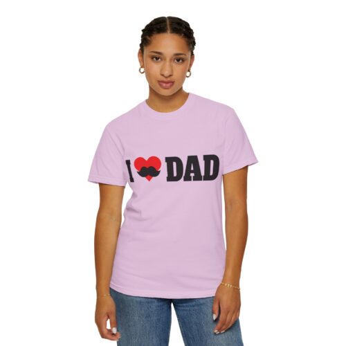 “I love Dad” Mustache T-Shirt – Cute Father’s Day Graphic Tee for Dads, Perfect Gift Giving & Celebration Wear. - Image 44