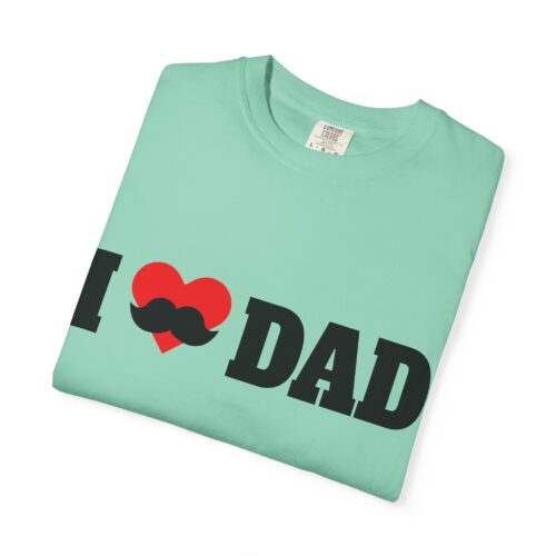 “I love Dad” Mustache T-Shirt – Cute Father’s Day Graphic Tee for Dads, Perfect Gift Giving & Celebration Wear. - Image 23